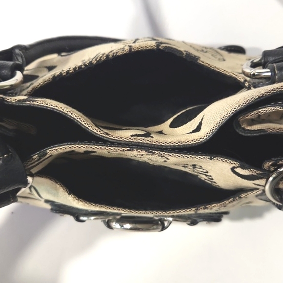 Sophia Caperelli Signature Fabric Leather Trim Shoulder Bag - Picture 13 of 16